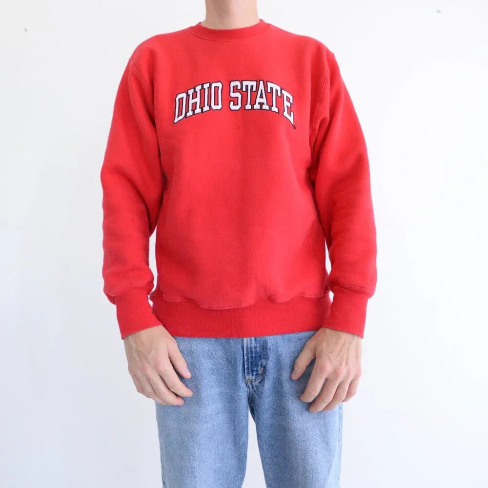 Vintage Steve And Barry's Outfitters Ohio State Collegiate Red Crewneck Sweater